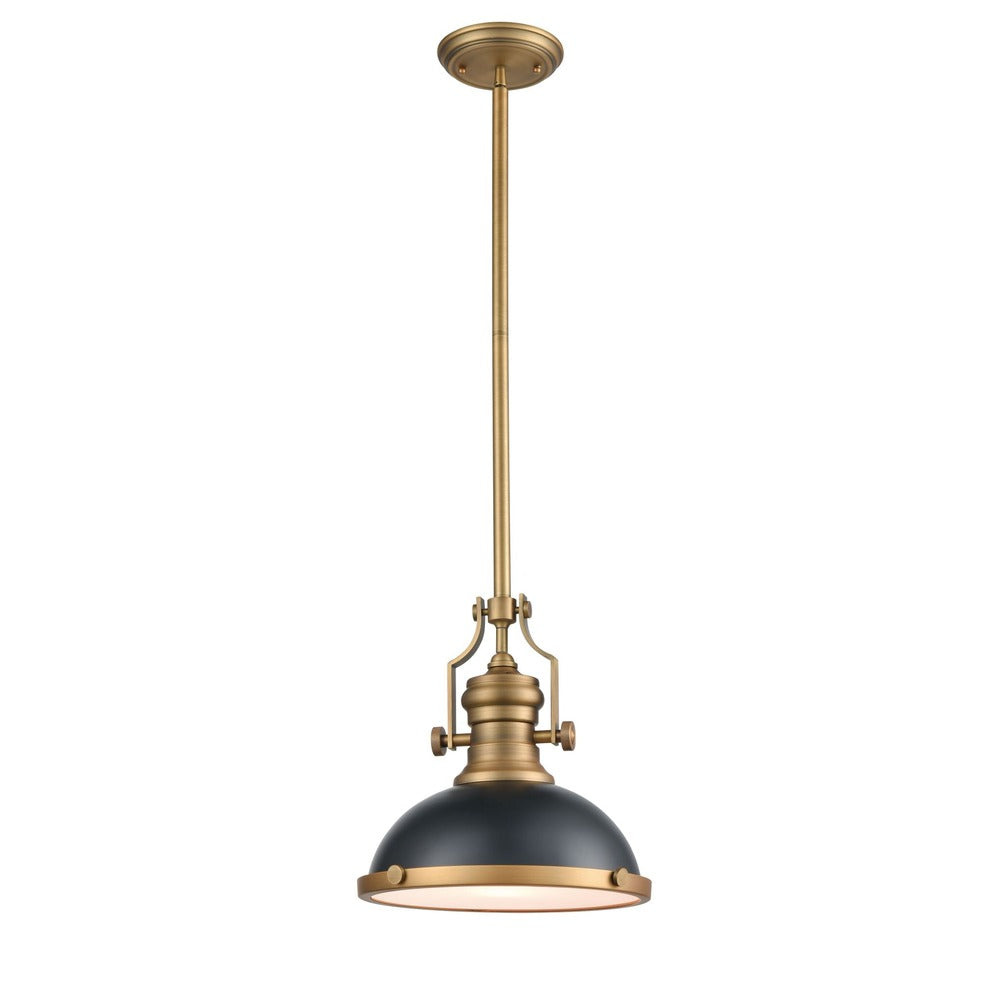 Avista Luxor Pendent 1-Light Black & Aged Brass