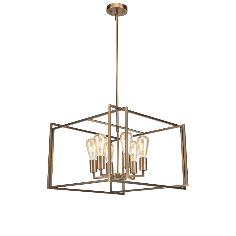 Avista Korson 21" 6-Light Antique Brass Pendant