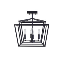 Avista Lighting Inc A8853BK - Avista Clarkson 17" Semi-Flush Mount Black