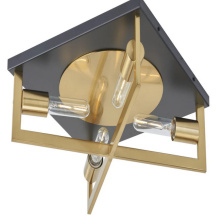 Avista Lighting Inc F3114BKGD - Avista Brink Flush Mount 4-Light Black & Gold