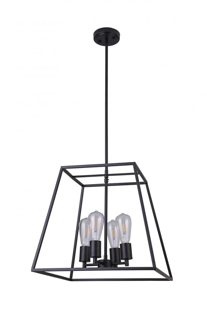 18" Pendant in black finish