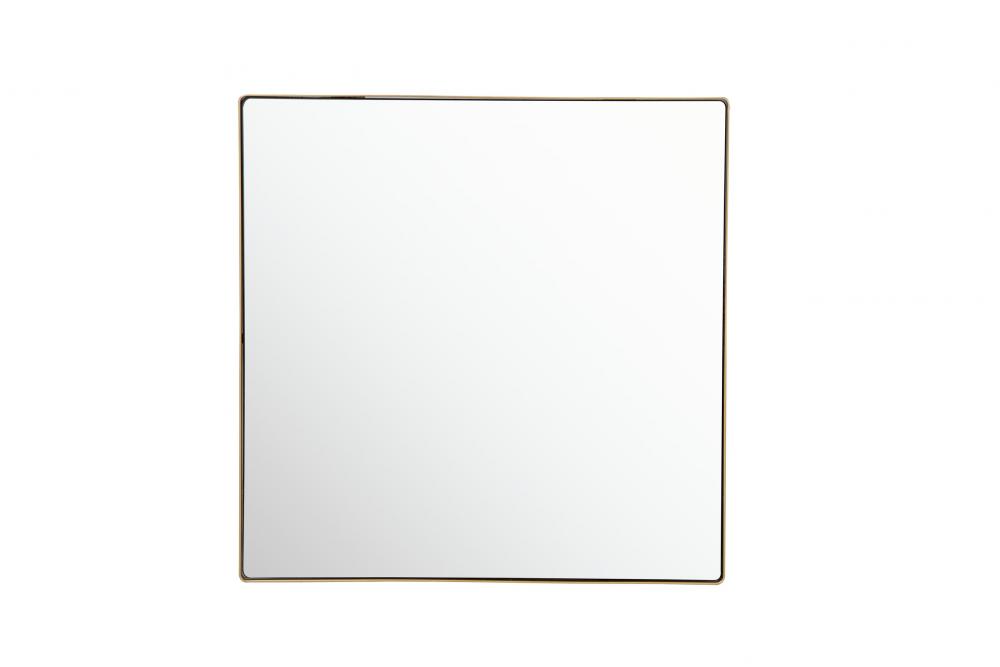 Kye 30x30 Rounded Square Wall Mirror - Gold