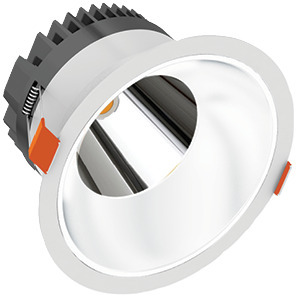 VELOCE 8IN 38W 120-277V 4000K 45Â° WHITE BAFFLE CLEAR ROUND 3950lm