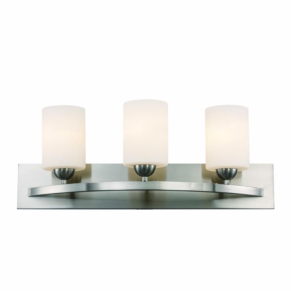 3LT SCONCE-CURVED BAR-BN
