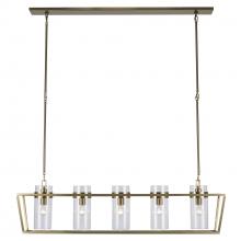 Trans Globe 11395 AG - 5LT ISLAND PENDANT-54" WIDE CA