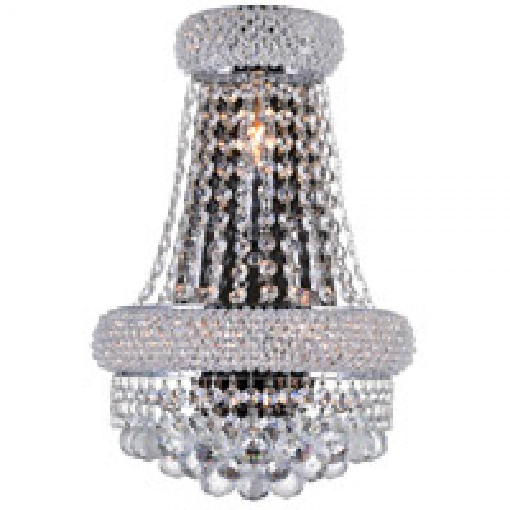 Empire 3 Light Wall Sconce With Chrome Finish