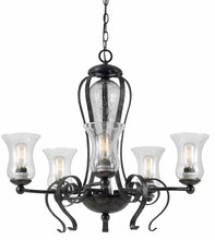 CAL Lighting FX-3548/5 - 60W X 5 Metal 5 Light Chandelier (Edison Bulbs Not included)