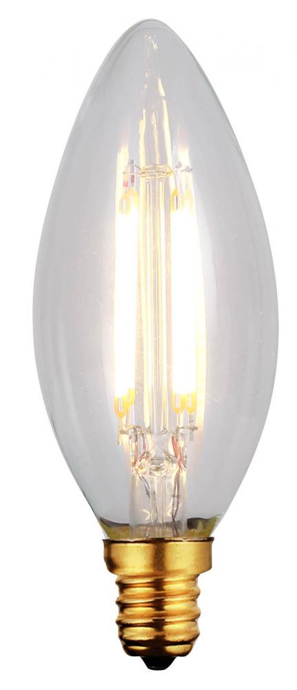 LED Vintage Bulb, B-LC35-4, E12 Socket, 4W C35 Shape, 2200K, 300 Lumen, Dimmable, 15000 Hours