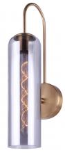 Canarm IWF740B01GD - ELOISE, IWF740B01GD -EOL-, 1 Lt Wall Fixture, Smoked Glass, 60W Type A