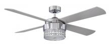 Kendal AC20952L-CH - CELESTRA 52 in. LED Chrome & Optic Crystal Ceiling Fan