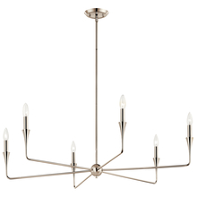 Kichler 52690PN - Alvaro 40 Inch 6 Light Chandelier in Polished Nickel