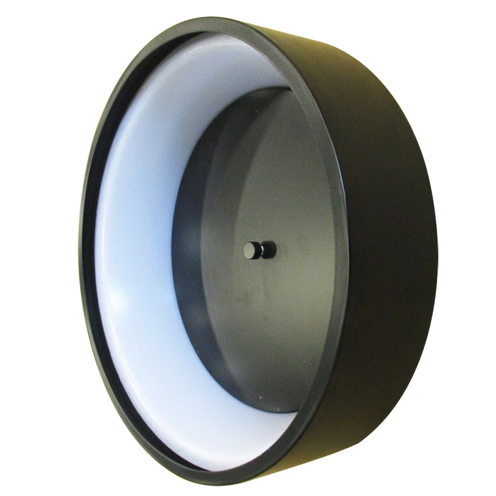 1 LT Integrated LED Ceiling Light w/ Black Finish & Black & White Shade, Smoked Diffuser