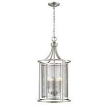Eglo Canada 203542A - 3 LT Pendant w/ Matte Nickel Finish & Metal Cage Shade