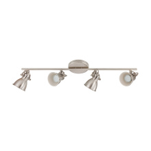 Eglo Canada 204195A - 4 LT Track Light w/ Matte Nickel Finish & Adjustable Lamp Heads