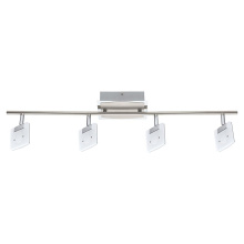 Eglo Canada 31372A - 4 LT Integrated LED Fixed Track light w/ Chrome Finish & Satin Acrylic Adjustable Shades