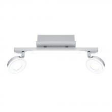 Eglo Canada 95997A - 2 LT LED Fixed Track Light w/ Burshed Aluminum & Chrome Finish w/ Satin Acrylic Diffusers