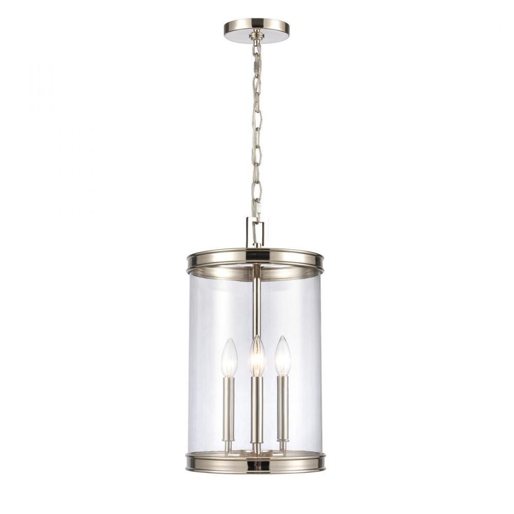 Mendoza 10.25'' Wide 3-Light Pendant - Polished Nickel