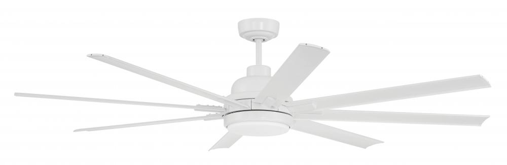 65" Ceiling Fan w/Wi-Fi, DC Motor, Blades, LED Light Kit, Wet Rated