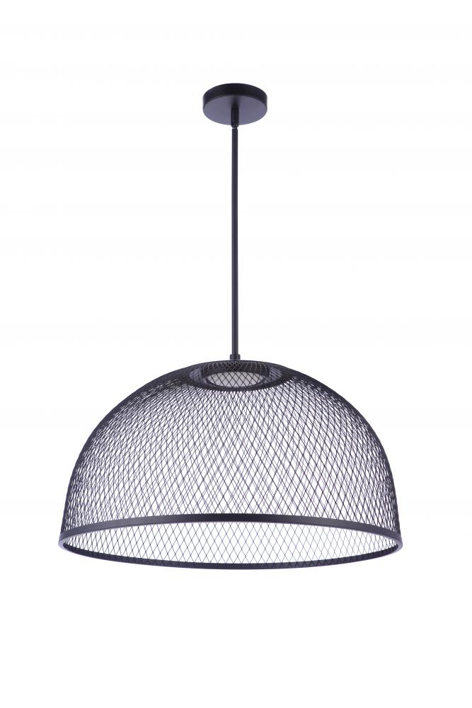 LED 1 Light Pendant w/Metal Mesh Shade