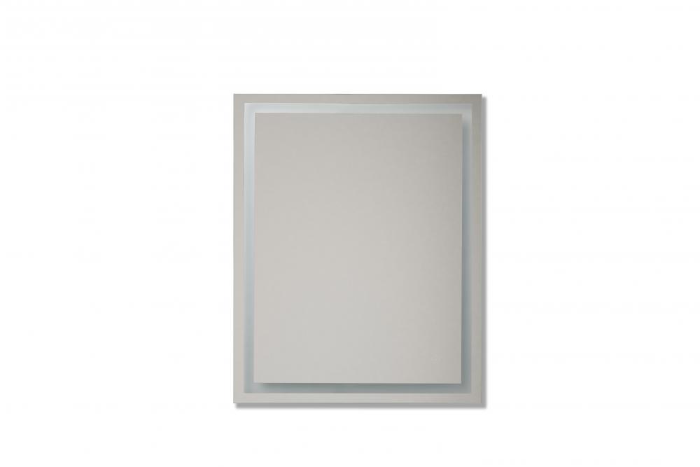 Rectangular LED Mirror with defogger and dimmer, 3000K, 30” x 24” x 1.4”
(MIR3004RT-WH3K)