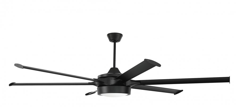 78" Ceiling Fan w/Blades & LED Light Kit, Damp Rated