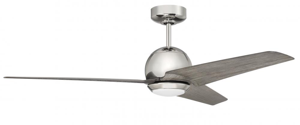 52" Ceiling Fan w/ 3 Blades, Wi-Fi & LED Light Kit, Damp