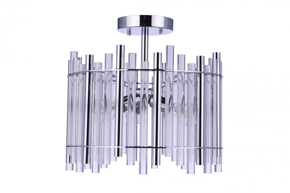 3 Light Semi Flush