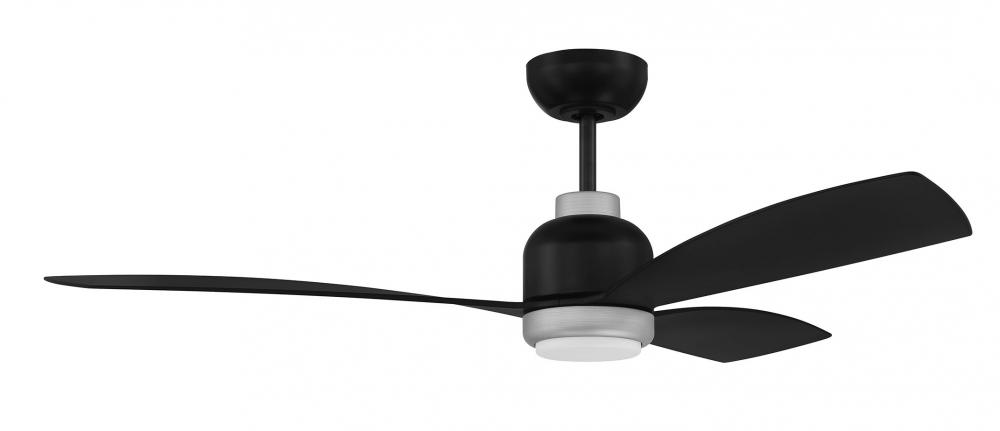 52" Ceiling Fan w/ 3 Blades, Wi-Fi & LED Light Kit, Damp