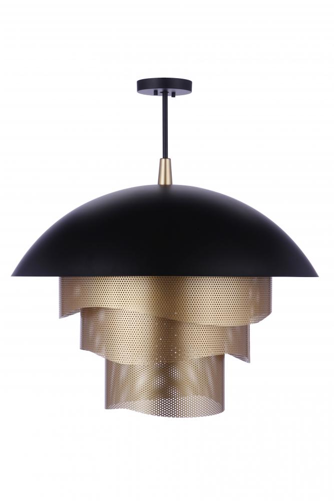 LED 1 Light Large 31.25" Dome with Mesh Tiers Pendant