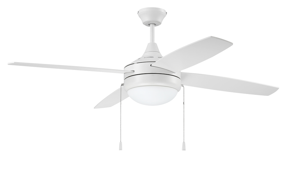 52" Ceiling Fan w/ 4 Blades, LED Light Kit
