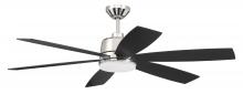 Craftmade HGN54PLN6 - 52" Ceiling Fan w/ 6 Blades, Wi-Fi & LED Light Kit, Damp