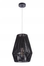 Craftmade P2009-FB - 1 Light Pendant w/Woven Rattan Orb Shade, Damp Rated