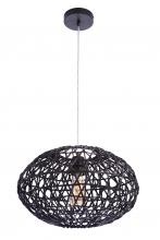 Craftmade P2003-FB - 1 Light Pendant w/Rattan Shade, Damp Rated