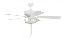 Craftmade P101W5-52WWOK - 52" Ceiling Fan w/Blades, Clear Bowl LED Light Kit