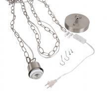 Craftmade SW1003-BNK - 15' Silver Cord w/Socket, Chain and Canopy Kit